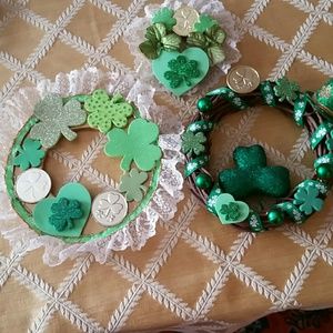 St. Patrick  day wreaths  set.